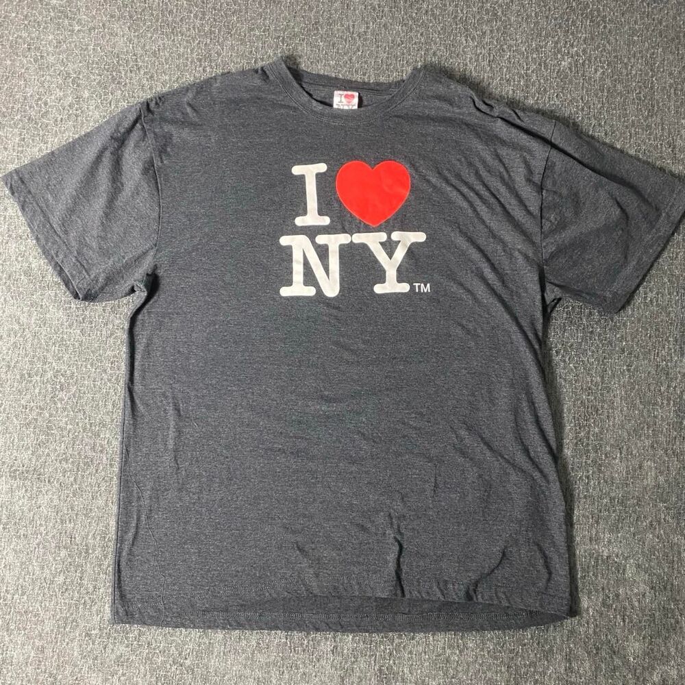 I-love-ny Men's Grey and Black T-shirt